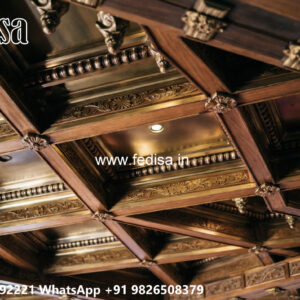 Wooden Classic Ceiling Design Pop Design For Room With Color No-11493