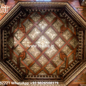 Wooden Classic Ceiling Design Outside Pop Design No-11496