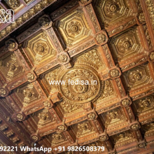 Wooden Classic Ceiling Design Pop Design For Outside Roof No-11506