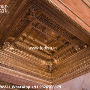 Wooden Classic Ceiling Design Ceiling Design In Plaster No-11521