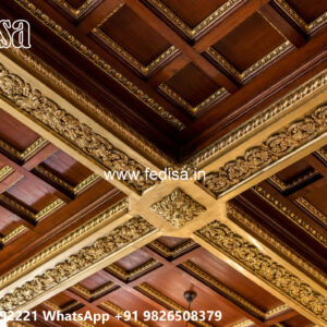 Wooden Classic Ceiling Design Pop Unique Design No-11531