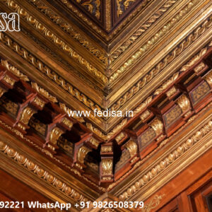 Wooden Classic Ceiling Design Pop Wall Skirting Design No-11533