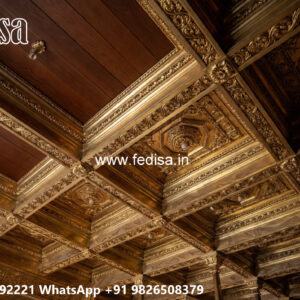 Wooden Classic Ceiling Design Gypsum Sheet Ceiling Design No-11538