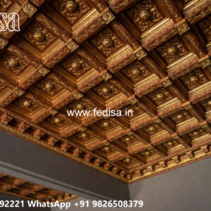 Wooden Classic Ceiling Design False Ceiling Design For Rectangular Hall No-11542