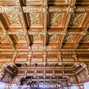 Wooden Classic Ceiling Design Pop Plus Minus Ka Design No-11544