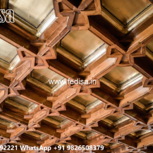 Wooden Classic Ceiling Design Pop Plus Minus Latest Design 2026 No-11550
