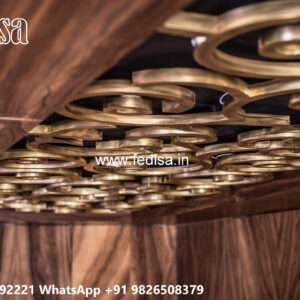 Wooden Classic Ceiling Design New Bedroom Pop Design No-11555