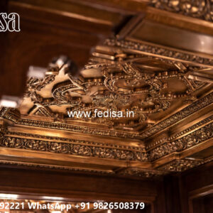 Wooden Classic Ceiling Design New Home Pop Design No-11558