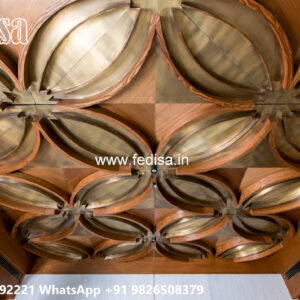 Wooden Classic Ceiling Design Small Bathroom Pop Design No-11563