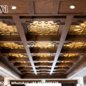 Wooden Classic Ceiling Design Hall Pop New Design No-11598