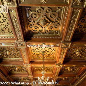 Wooden Classic Ceiling Design Pop Gypsum Ceiling Design No-11609