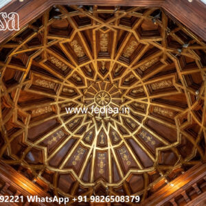 Wooden Classic Ceiling Design Pop Design With Profile Light No-11618