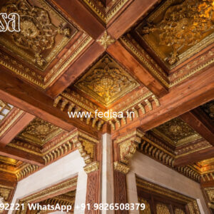 Wooden Classic Ceiling Design Types Of Gypsum Ceiling Designs No-11625