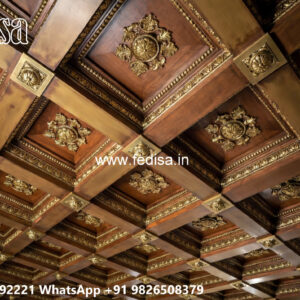 Wooden Classic Ceiling Design Pop Ceiling Simple Design For Bedroom No-11629