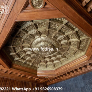 Wooden Classic Ceiling Design False Ceiling Design For L Shaped Hall No-11641