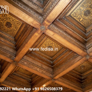 Wooden Classic Ceiling Design Pop Ceiling Plus Minus Design No-11647
