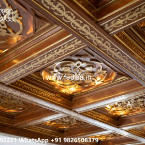 Wooden Classic Ceiling Design Glass Pop Design No-11660