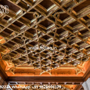 Wooden Classic Ceiling Design Pop On Ceiling Design No-11668