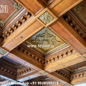 Wooden Classic Ceiling Design Pop Design For Hall And Dining Room No-11670