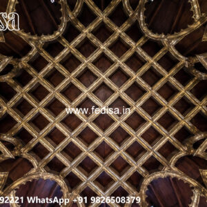 Wooden Classic Ceiling Design Plus Minus Pop Design Color No-11682