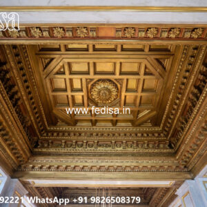 Wooden Classic Ceiling Design Latest Simple False Ceiling Design No-11695