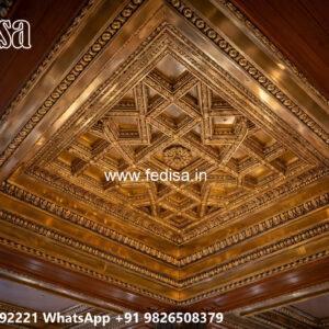 Wooden Classic Ceiling Design Living Room Pop Tv Wall Design No-11701