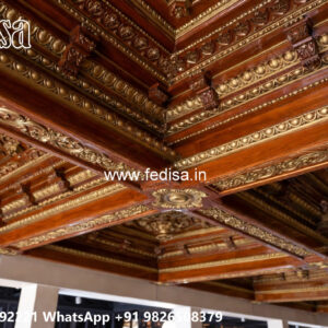 Wooden Classic Ceiling Design Plus Minus Design For Bathroom No-11707