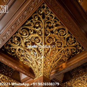 Wooden Classic Ceiling Design Pop Ceiling Circle Design No-11715