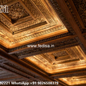Wooden Classic Ceiling Design Pop Roof Front Design No-11717