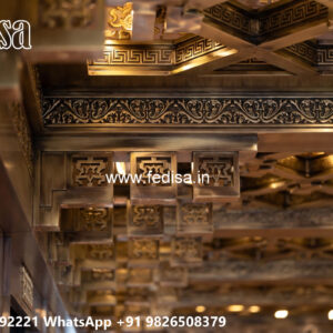 Wooden Classic Ceiling Design Best Pop Plus Minus Design For Bedroom No-11721