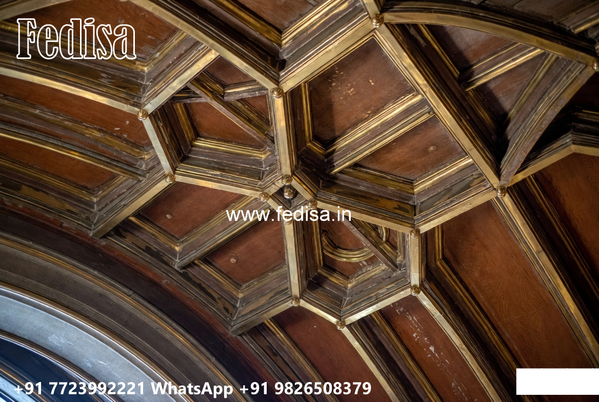 Wooden Classic Ceiling Design Cement Ceiling Pop Design No-11753