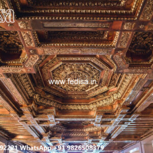 Wooden Classic Ceiling Design Pop Led Tv Design No-11758