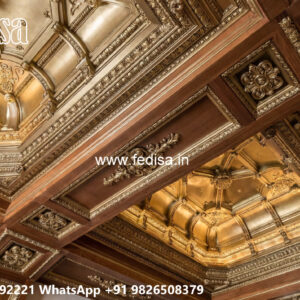 Wooden Classic Ceiling Design Simple Pop Design For Lobby No-11760