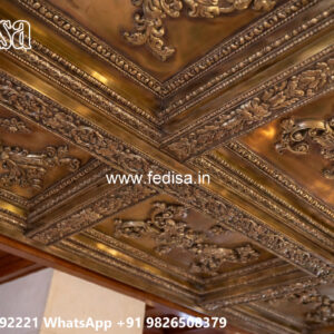 Wooden Classic Ceiling Design Minus Plus Pop Design Color No-11765