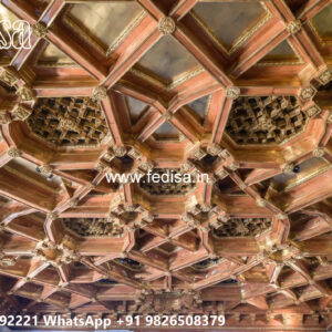 Wooden Classic Ceiling Design Full False Ceiling Design No-11793