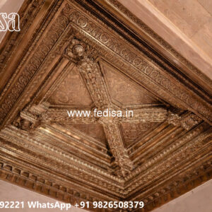 Wooden Classic Ceiling Design False Ceiling Cost For 10×10 Room No-11800