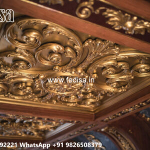 Wooden Classic Ceiling Design Pop Ceiling Design For Entrance No-11826