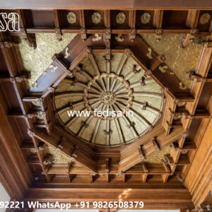 Wooden Classic Ceiling Design Pop Fan Flower Design No-11827