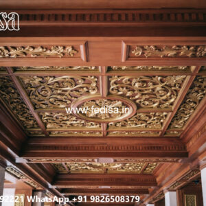Wooden Classic Ceiling Design Luxury Pop Ceiling Design No-11836