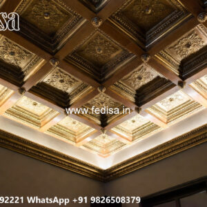 Wooden Classic Ceiling Design Pop Bedroom Design New No-11841