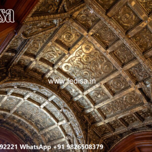 Wooden Classic Ceiling Design Pop Design Simple Room No-11856