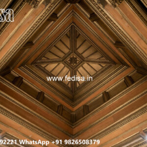 Wooden Classic Ceiling Design Pop Tv Shelf Design No-11857