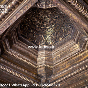 Wooden Classic Ceiling Design Simple Roof Pop Design No-11858