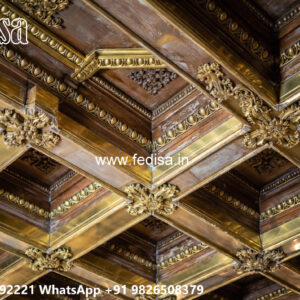Wooden Classic Ceiling Design Pop Ceiling Heart Design No-11862