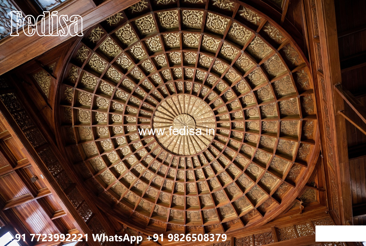 Wooden Classic Ceiling Design Pop Design For Restaurant No-11864