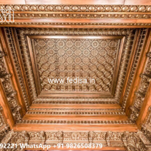 Wooden Classic Ceiling Design Putty Pop Design No-11873