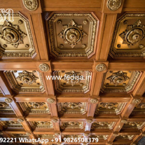 Wooden Classic Ceiling Design Roof Pop Design Simple No-11874