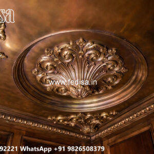 Wooden Classic Ceiling Design Pop Design Plus Minus Bedroom No-11881