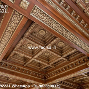 Wooden Classic Ceiling Design Pop False Ceiling Design For Living Room No-11884