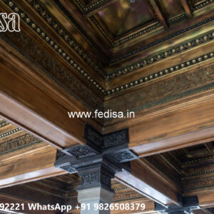 Wooden Classic Ceiling Design Pop Plus Minus Design For Living Room No-11888